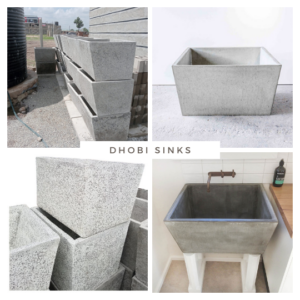 Concrete Dhobi sinks in Kenya
