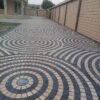 Decorative circular cobblestones paving blocks in Kenya