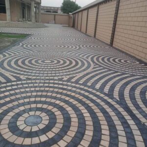 Decorative circular cobblestones paving blocks in Kenya