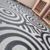 Round pattern cobblestones walkway paving in Kenya