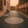 Square concrete cobblestones for driveway paving in Kenya