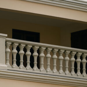 Super Roman Concrete Baluster installed on a balcony, durable precast concrete design for homes in Kenya