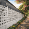 Decorative breeze blocks wall design for boundary wall ventilation in Kenya