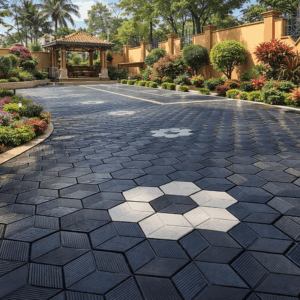 Hexagon Cabro Blocks Kenya for driveway and parking paving