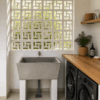 Modern terrazzo laundry room sink design for homes in Kenya