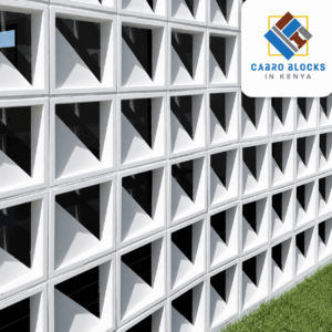 Diagonal vent block 200x200x60mm manufactured in Kenya by Cabro Blocks for decorative walls, privacy screens, facades and natural ventilation.